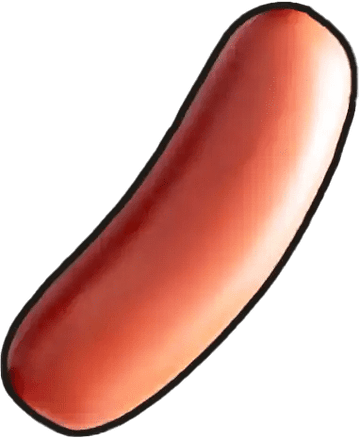 A spinning sausage that represents our sausage dog lead.